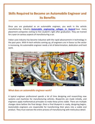 Things to Know About Automobile Engineer PDF