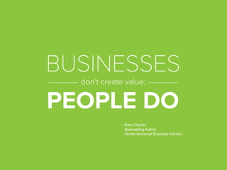 –Ram Charan
Best-selling Author,
World-renowned Business Advisor
 