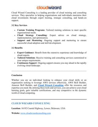 Master Cloud Skills with AWS Skill Builder and Expert Consulting | PDF