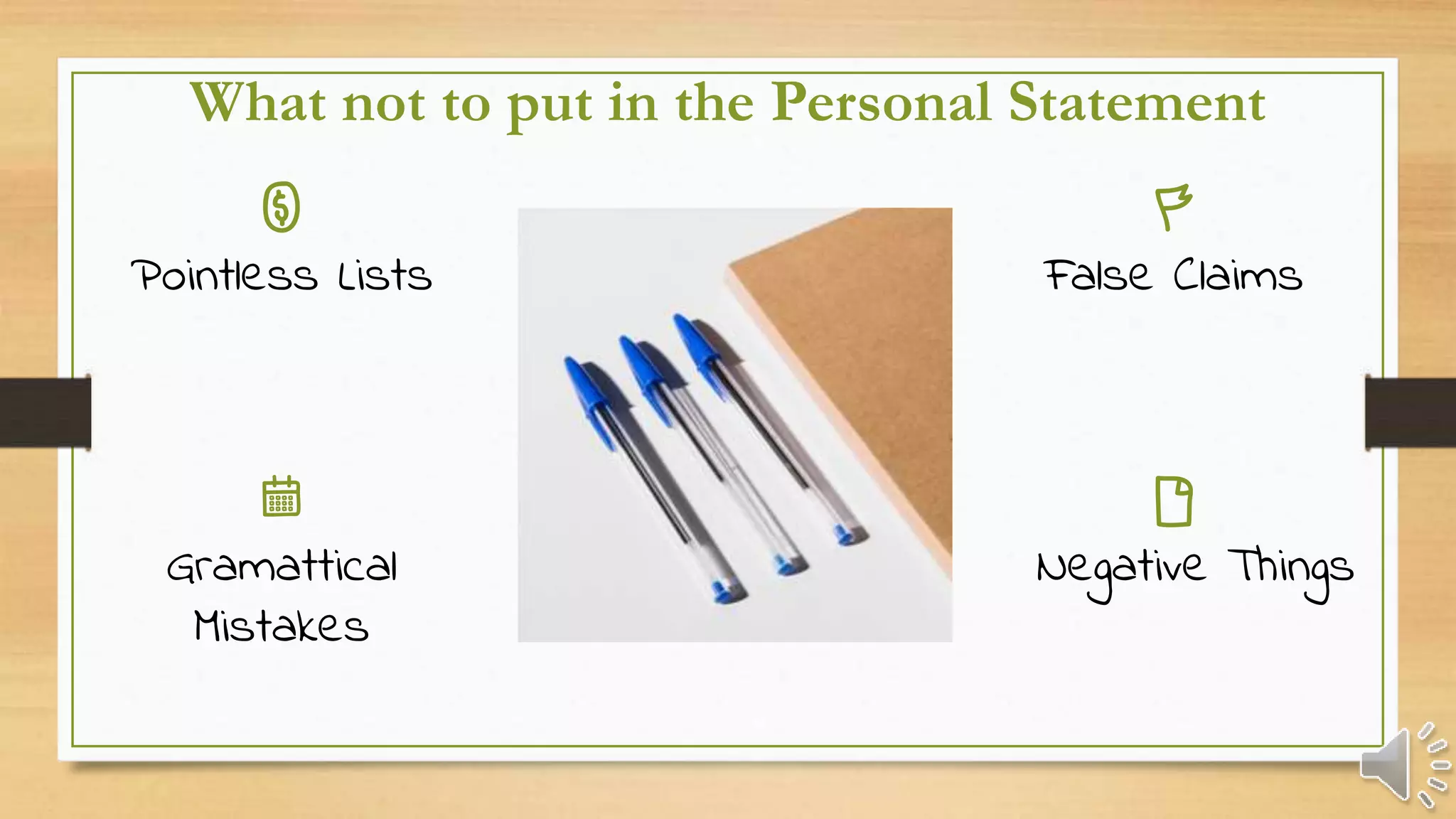 Skills you need to write a strong personal statement | PPT