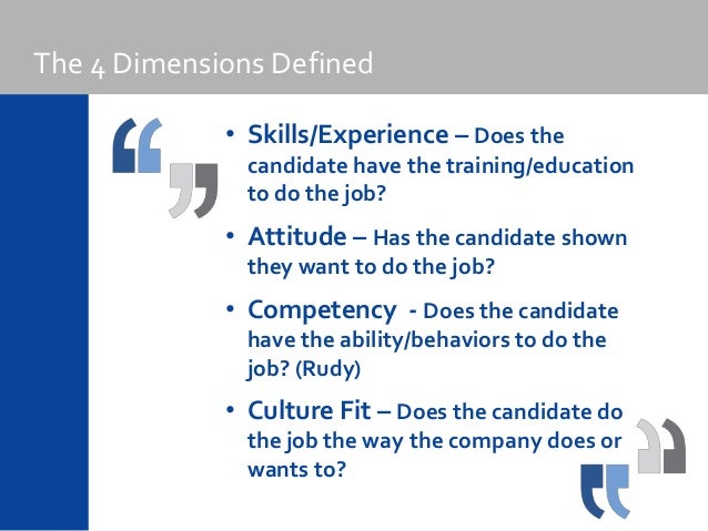 skills and experience