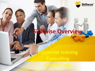Skillwise Overview
Corporate training
Consulting
Virtual Class
 