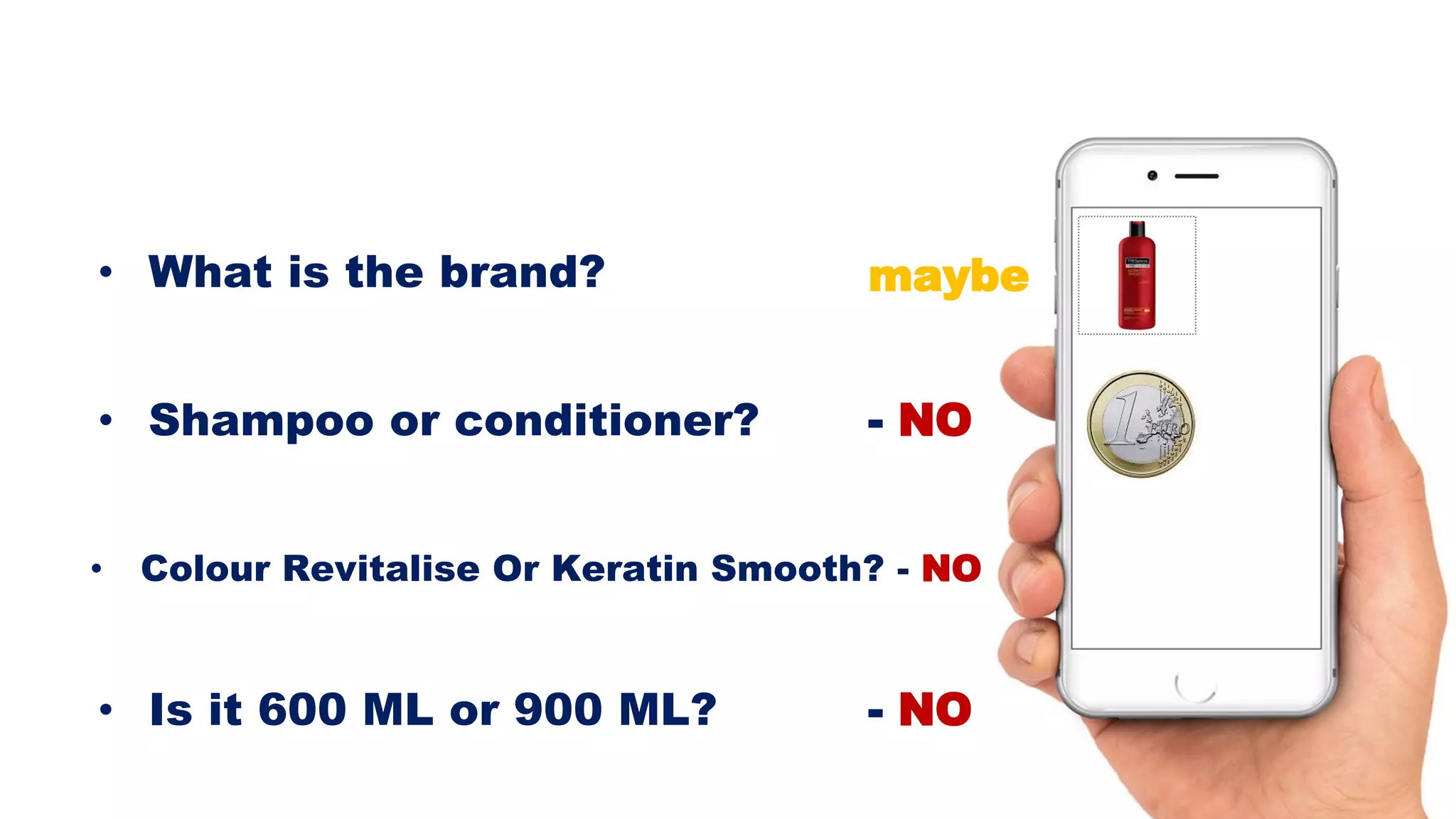 • What is the brand? maybe
• Is it 600 ML or 900 ML? - NO
• Shampoo or conditioner? - NO
• Colour Revitalise Or Keratin Smooth? - NO
 