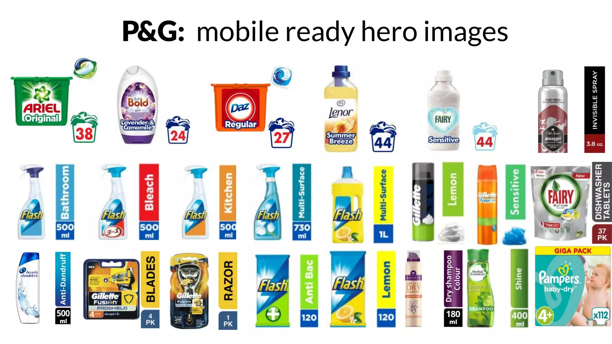 P&G: mobile ready hero images
 
