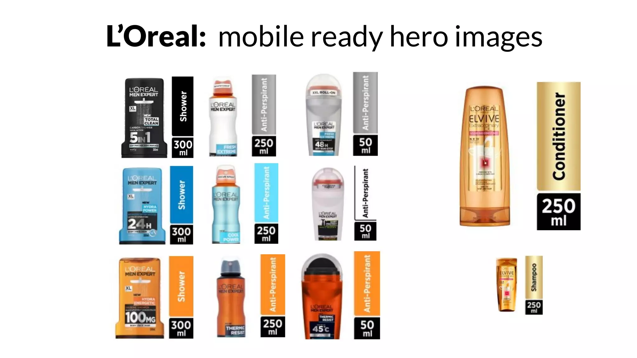 L’Oreal: mobile ready hero images
 