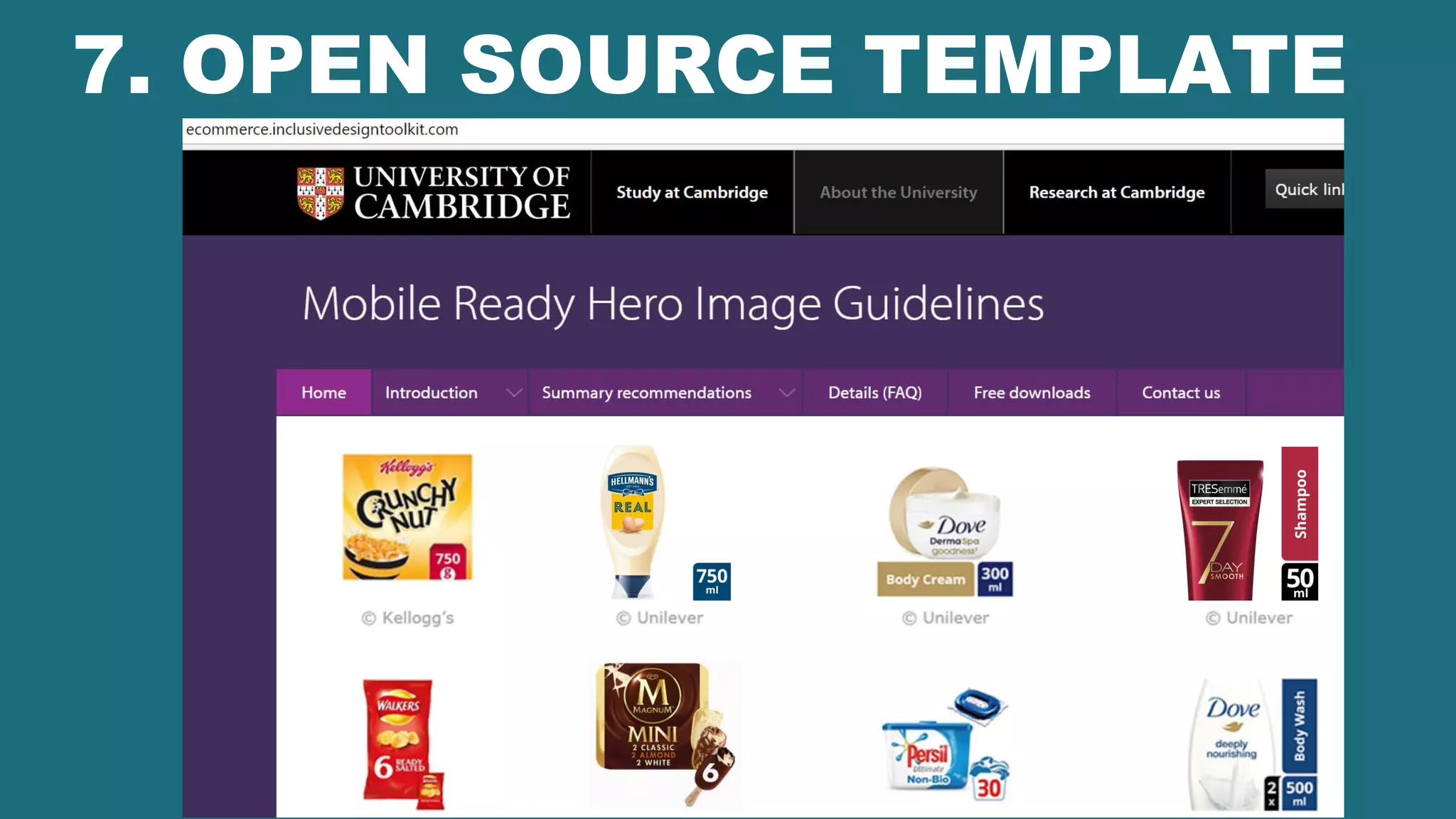 7. OPEN SOURCE TEMPLATE
 