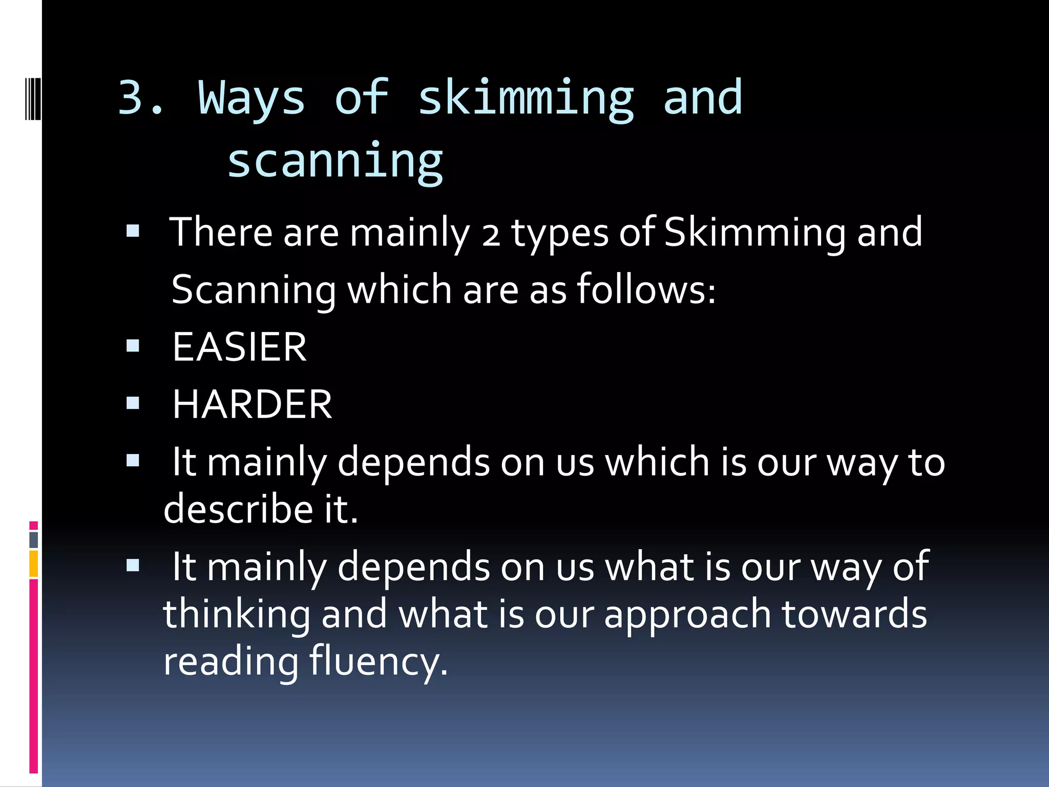 Skimming and scanning techniques gec bvn production sem 1 | PPTX