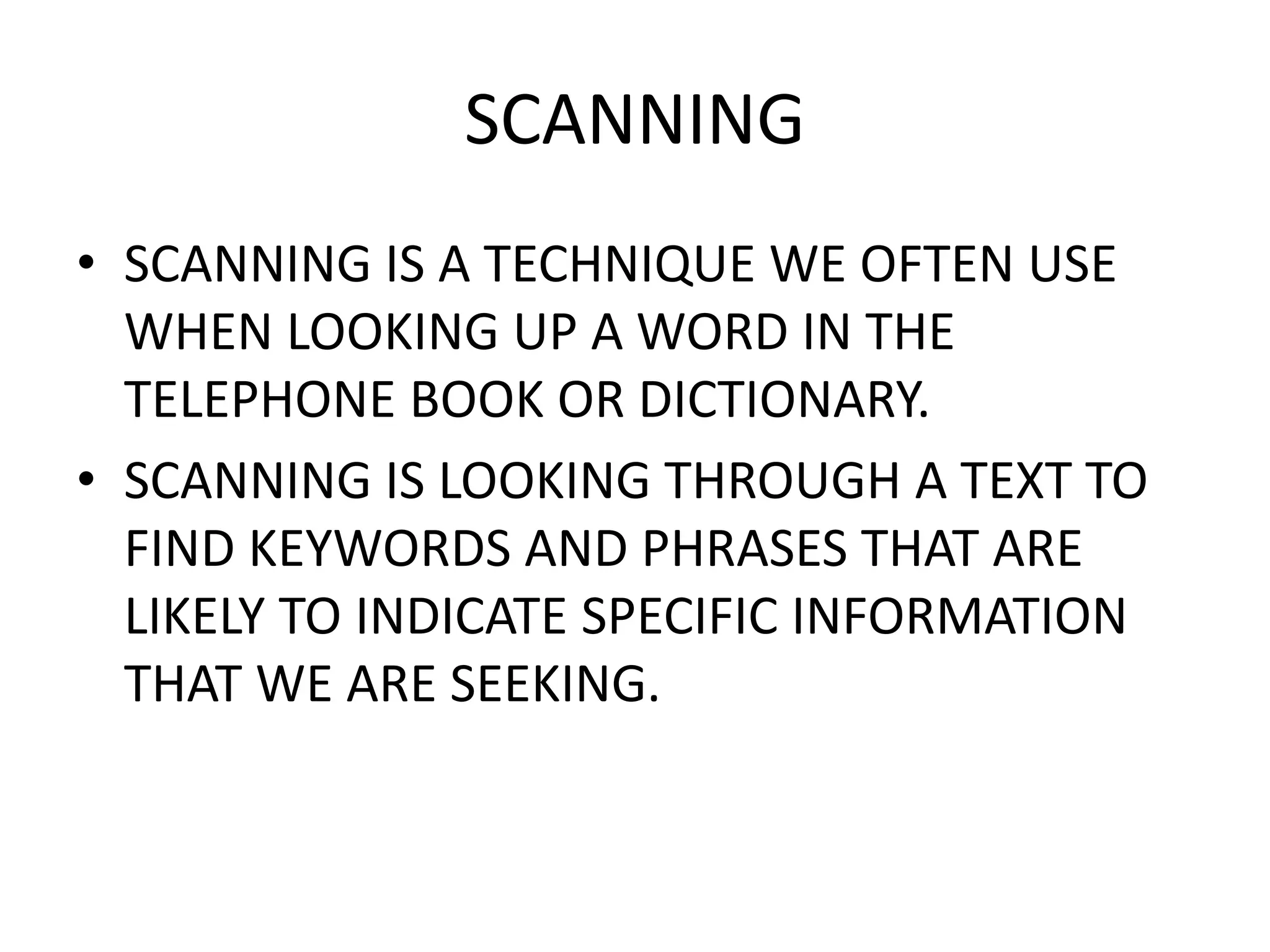 Skimming scanning & critical reading | PPTX