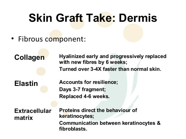 three stages of skin graft healing