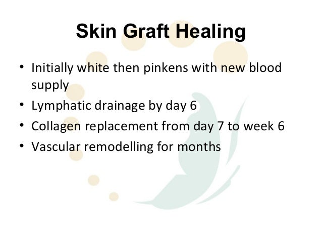 three stages of skin graft healing