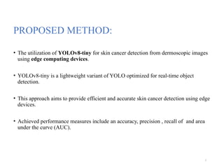 skin cancer detection using dermoscopic image | PPTX