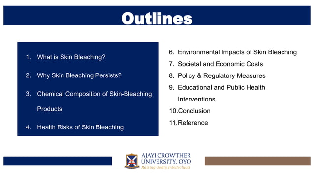 Skin Bleaching Risks SKIN BLEACHING: ENVIRONMENTAL AND PUBLIC HEALTH IMPLICATIONS.pptx
