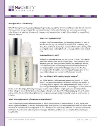 Skincerity faq | PDF | Skin and Dermatology | Diseases and Conditions