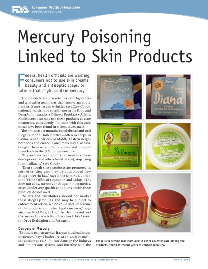 Mercury Poisoning Linked to Skin Products