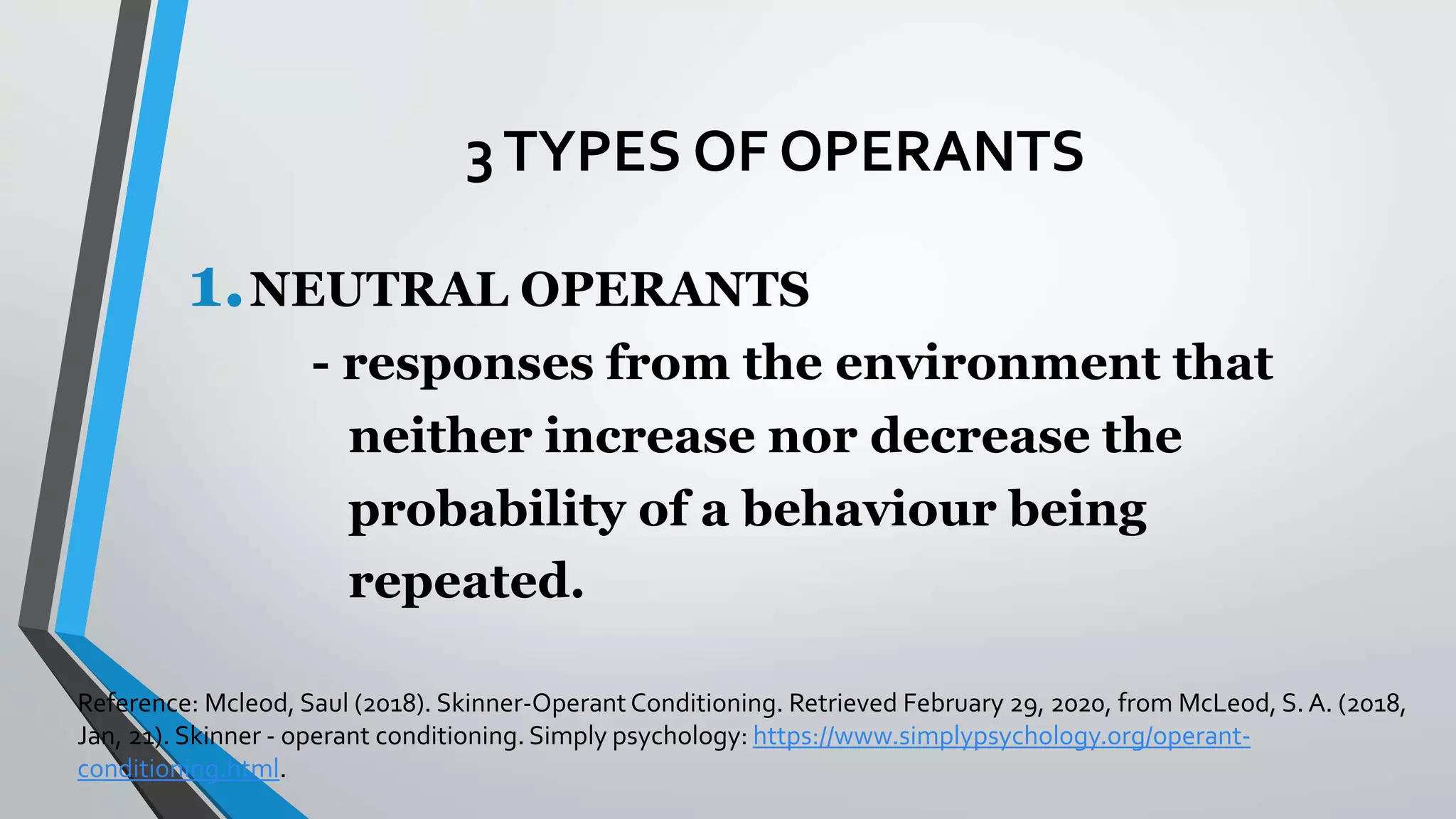 OPERANT CONDITIONING - SKINNER | PPTX