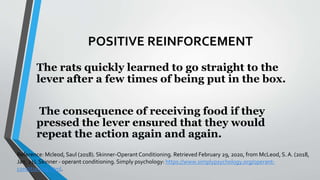 OPERANT CONDITIONING - SKINNER | PPTX