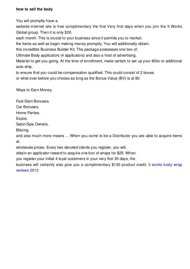 How to use the Body Wrap