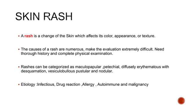 Approach to Skin rash | PPTX