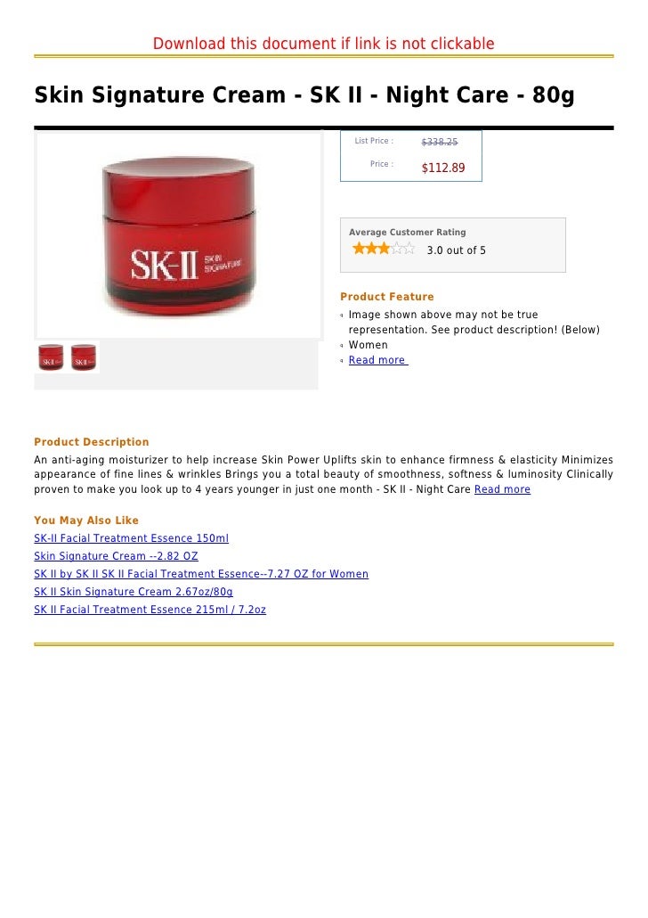 sk ii anti aging cream