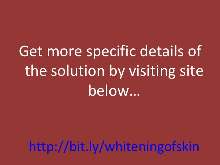 Skin whitening pills side effects