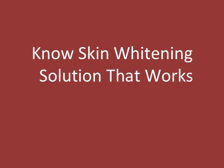 Skin whitening pills side effects