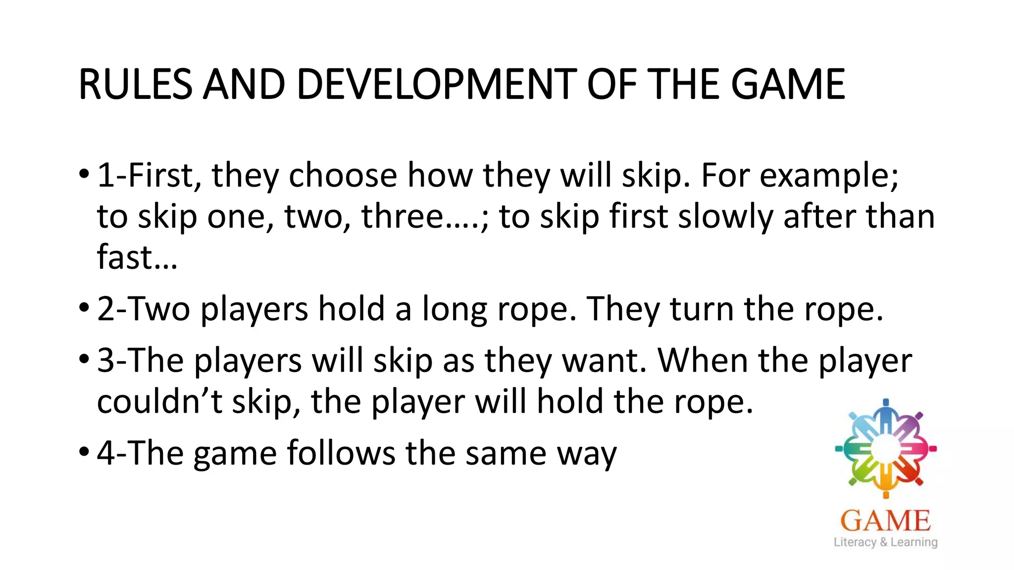 SKIPPING GAME | PPT