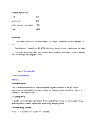 Atu Computer Science Course Outline computer science and information technology course units outline.pdf
