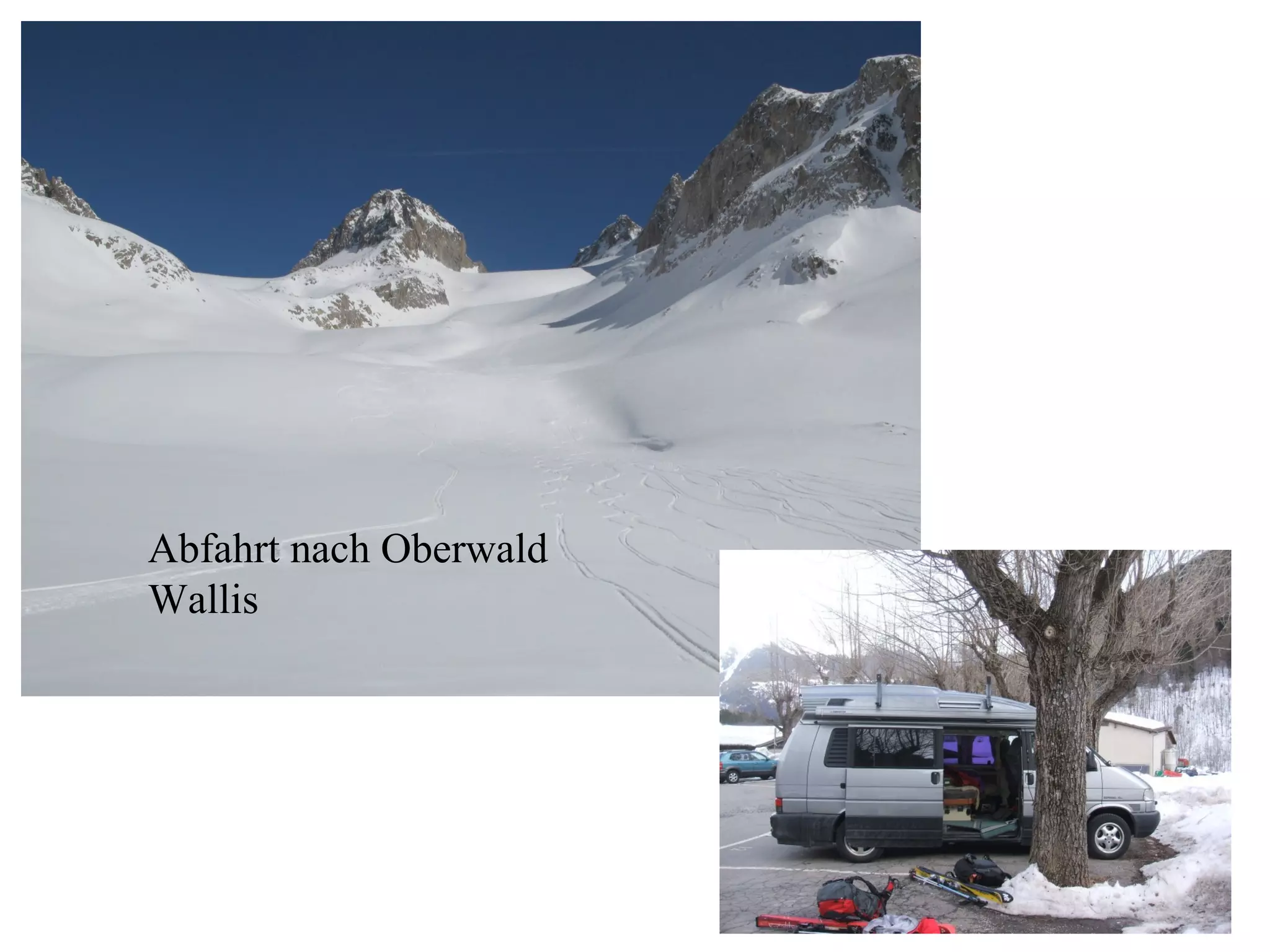 Abfahrt nach Oberwald Wallis 