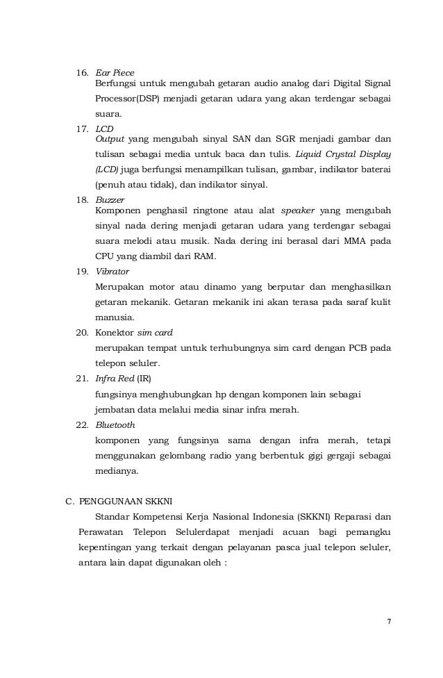 Skkni Teknisi Telepon Seluler