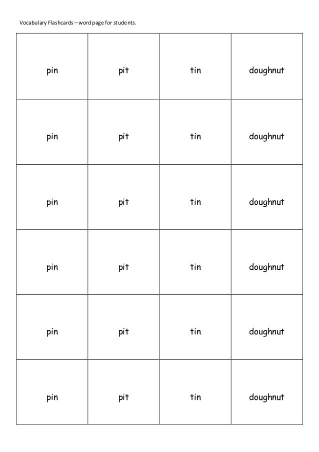 vocab flashcards