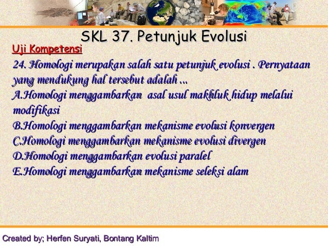 Skl 37 petunjuk evolus