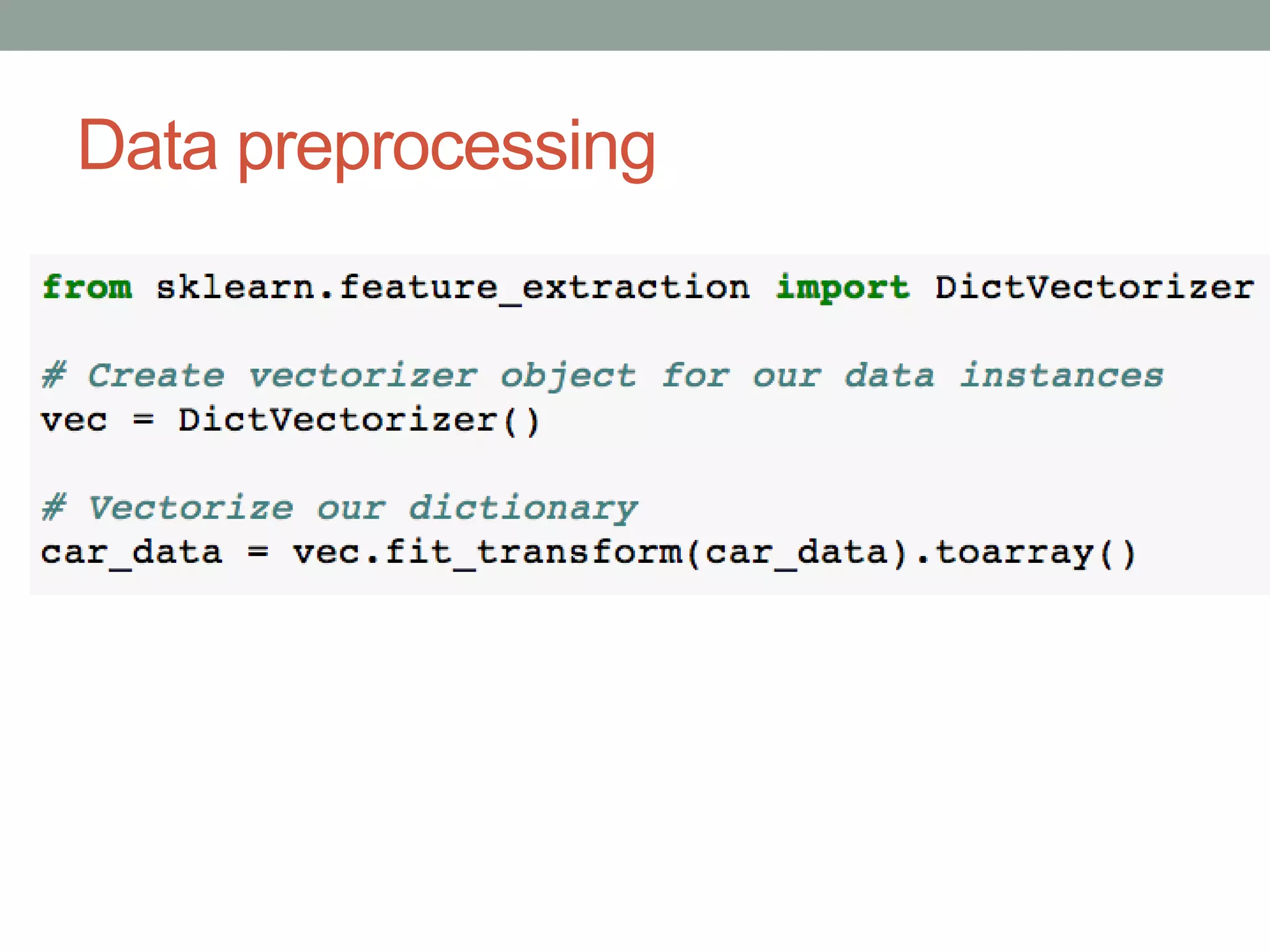 Data preprocessing

 