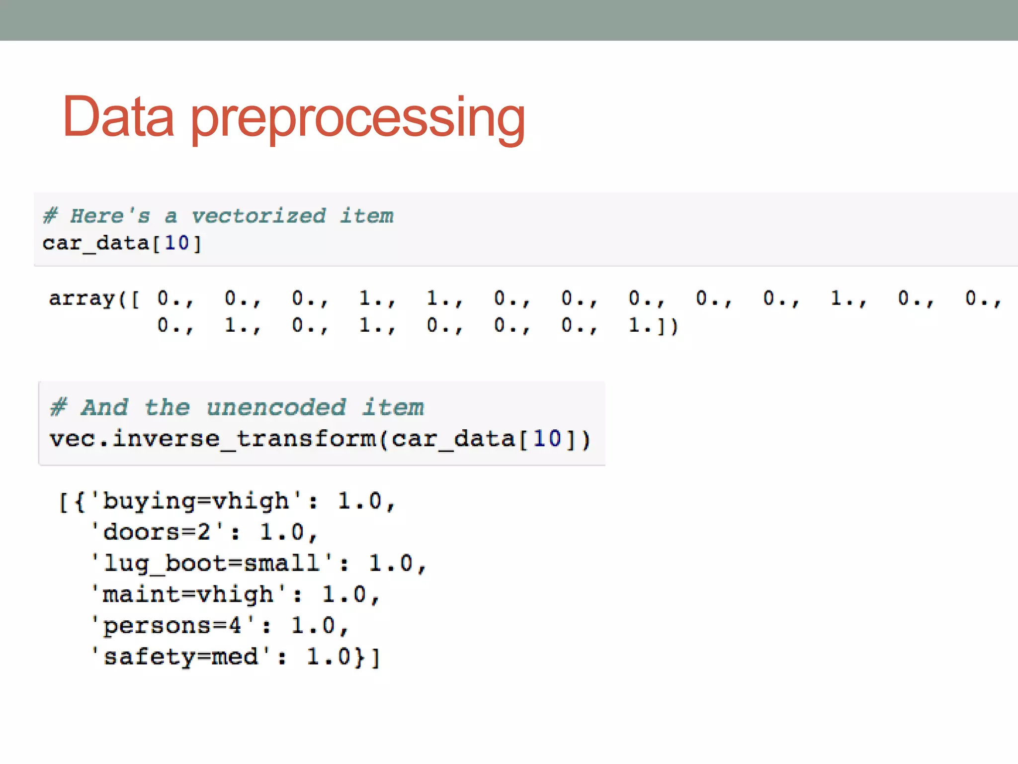 Data preprocessing

 