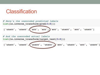 A Beginner's Guide to Machine Learning with Scikit-Learn | PPTX