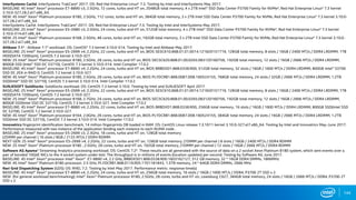 144
InterSystems Caché. InterSystems TrakCare* 2017. OS: Red Hat Enterprise Linux* 7.3. Testing by Intel and InterSystems May 2017.
BASELINE: 4S Intel® Xeon® processor E7-8890 v3, 2.5GHz, 72 cores, turbo and HT on, 2048GB total memory, 4 x 2TB Intel® SSD Data Center P3700 Family for NVMe*, Red Hat Enterprise Linux* 7.3 kernel
3.10.0-327.28.2.el7.x86_64.
NEW: 4S Intel® Xeon® Platinum processor 8180, 2.5GHz, 112 cores, turbo and HT on, 384GB total memory, 3 x 2TB Intel SSD Data Center P3700 Family for NVMe, Red Hat Enterprise Linux* 7.3 kernel 3.10.0-
327.28.2.el7.x86_64.
InterSystems Caché. InterSystems TrakCare* 2017. OS: Red Hat Enterprise Linux* 7.3. Testing by Intel and InterSystems May 2017.
BASELINE: 2S Intel® Xeon® processor E5-2680 v3, 2.5GHz, 24 cores, turbo and HT on, 512GB total memory, 4 x 2TB Intel® SSD Data Center P3700 Family for NVMe*, Red Hat Enterprise Linux* 7.3 kernel
3.10.0-514.el7.x86_64.
NEW: 2S Intel® Xeon® Platinum processor 8168, 2.5GHz, 48 cores, turbo and HT on, 192GB total memory, 3 x 2TB Intel SSD Data Center P3700 Family for NVMe, Red Hat Enterprise Linux* 7.3 kernel 3.10.0-
327.28.2.el7.x86_64.
Altibase 7.1* : Altibase 7.1* workload. OS: CentOS* 7.3 kernel 3.10.0-514. Testing by Intel and Altibase May 2017.
BASELINE: 2S Intel® Xeon® processor E5-2699 v4, 2.2GHz, 22 cores, turbo and HT on, BIOS SE5C610.86B.01.01.0014.121820151719, 128GB total memory, 8 slots / 16GB / 2400 MT/s / DDR4 LRDIMM, 1TB
HDD(SATA 7200rpm), CentOS 7.2 kernel 3.10.0-327.
NEW: 2S Intel® Xeon® Platinum processor 8180, 2.5GHz, 28 cores, turbo and HT on, BIOS SEC5C620.86B.01.00.0265.083120160756, 192GB total memory, 12 slots / 16GB / 2666 MT/s / DDR4 LRDIMM,
800GB SSD (Intel® SSD DC S3710), CentOS 7.3 kernel 3.10.0-514. Intel Compiler 17.0.2
BASELINE: 4S Intel® Xeon® processor E7-8890 v4, 2.2GHz, 24 cores, turbo and HT on, BIOS BRBDXD1.86B.0338.R00, 512GB total memory, 32 slots / 16GB / 1600 MT/s / DDR4 LRDIMM, 800GB Intel® S3700
SSD DC 2EA in RAID 0, CentOS 7.2 kernel 3.10.0-327.
NEW: 4S Intel® Xeon® Platinum processor 8180, 2.5GHz, 28 cores, turbo and HT on, BIOS PLYDCRB1.86B.0087.D08.160524155, 768GB total memory, 24 slots / 32GB / 2666 MT/s / DDR4 LRDIMM, 1.2TB
SSD(Intel® SSD DC S3710), CentOS 7.3 kernel 3.10.0-514. Intel Compiler 17.0.2
SUNJESOFT Goldilocks: Goldilocks workload. OS: CentOS 7.3 kernel 3.10.0. Testing by Intel and SUNJESOFT April 2017.
BASELINE: 2S Intel® Xeon® processor E5-2699 v4, 2.2GHz, 22 cores, turbo and HT on, BIOS SE5C610.86B.01.01.0014.121820151719, 128GB total memory, 8 slots / 16GB / 2400 MT/s / DDR4 LRDIMM, 1TB
HDD(SATA 7200rpm), CentOS 7.2 kernel 3.10.0-327.
NEW: 2S Intel® Xeon® Platinum processor 8168, 2.7GHz, 24 cores, turbo and HT on, BIOS SEC5C620.86B.01.00.0265.083120160756, 192GB total memory, 12 slots / 16GB / 2666 MT/s / DDR4 LRDIMM,
800GB SSD(Intel SSD DC S3710), CentOS 7.3 kernel 3.10.0-327. Intel Compiler 17.0.2
BASELINE: 4S Intel® Xeon® processor E7-8880 v4, 2.2GHz, 22 cores, turbo and HT on, BIOS BRBDXD1.86B.0338.R00, 256GB total memory, 16 slots / 16GB / 1600 MT/s / DDR4 LRDIMM, 800GB SSD(Intel SSD
DC S3700, CentOS 7.2 kernel 3.10.0-327.
NEW: 4S Intel® Xeon® Platinum processor 8164, 2.0GHz, 26 cores, turbo and HT on, BIOS PLYDCRB1.86B.0087.D08.160524155, 384GB total memory, 24 slots / 16GB / 2666 MT/s / DDR4 LRDIMM, 1.2TB
SSD(Intel SSD DC S3710), CentOS 7.3 kernel 3.10.0-514. Intel Compiler 17.0.2
Innovatrics fingerprint identification benchmark, 14 million fingerprints DB loaded in RAM. OS: CentOS Linux release 7.3.1611 kernel 3.10.0-327.el7.x86_64. Testing by Intel and Innovatrics May-June 2017.
Performance measured with two instance of the application binding each instance to each NUMA node .
BASELINE: 2S Intel® Xeon® processor E5-2699 v3, 2.3GHz, 18 cores, turbo and HT on, 128GB total memory
(2DIMM per channel ) 16 slots / 8GB / 2133 MT/s / DDR4 RDIMM
NEXT GEN: 2S Intel® Xeon® processor E5-2699 v4, 2.2GHz, 22 cores, turbo and HT on, 128GB total memory, (1DIMM per channel ) 8 slots / 16GB / 2400 MT/s / DDR4 RDIMM
NEW: 2S Intel® Xeon® Platinum processor 8180 , 2.5GHz, 28 cores, turbo and HT on, 192GB total memory, (1DIMM per channel ) 12 slots / 16GB / 2666 MT/s / DDR4 RDIMM
Software AG Apama* Streaming Analytics processing workload. OS: CentOS 7.2*. These results are all generated with the source of data on a 2 socket Xeon Platinum 8180 system, which sent events over a
pair of bonded 10GbE NICs to the 4 socket system under test. The throughput is in millions of events (location updates) per second. Testing by Software AG June 2017.
BASELINE: 4S Intel® Xeon® processor Intel® Xeon® E7-8890 v4, 2.2 GHz, BRBDXSD1.86B.0338.R00.1603162127, 512 GB memory, 32 * 16GB DDR4 DIMMs, 1866MHz
NEW: 4S Intel® Xeon® Platinum 8180 processor, 2.5 GHz, PLYDCRB1.86B.0119.R05.1701181843, 1.5TB memory, 24 * 64GB DDR4 DIMMs, 2666 MHz
Nari Grid Dispatching System (GDS): OS: RHEL 7.2. Testing by Intel May 2017. Performance metric: response time(s)
BASELINE: 4S Intel® Xeon® processor E7-8890 v4, 2.2GHz, 24 cores, turbo and HT on, 256GB total memory, 16 slots / 16GB / 1600 MT/s / DDR4, P3700 2T SSD x 2.
NEW (for general workload benchmarking): Intel® Xeon® Platinum processor 8180, 2.5GHz, 28 cores, turbo and HT on, Lewisburg C627, 384GB total memory, 24 slots / 16GB / 2666 MT/s / DDR4, P3700 2T
SSD x 2.
 