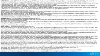 147
INTES PERMAS (4 socket): E7-8890v3: 4S Intel® Xeon® processor E7-8890 v3, 2.5 GHz, 18 cores, turbo on, HT off, NUMA on, 256 GB total memory (16x 16 GB w/ 1333 MT/s, DDR3), 4x Samsung 840pro
512GB in RAID 0 (stripe size 64k) and 6x Seagate ST3300657SS (stripe size 256k). CentOS* Linux* 7.1, kernel 3.10.0-229.20.1, Intel® Composer 2015.2.164. INTES PERMAS V15.10.12.
E7-8890v4: 4S Intel® Xeon® processor E7-8890 v4, 2.2 GHz, 24 cores, turbo on, HT off, NUMA on, BIOS 338.R00, 256 GB total memory (16x 16 GB w/ 1333 MT/s, DDR3), 4x Intel® SSD DC P3600 1.6 TB in RAID
0 (stripe size 64k), CentOS* Linux* 7.2, kernel 3.10.0-327.13.1, Intel® Composer 2015.5.223. INTES PERMAS V15.99.015.
E7-8890v4 (4TB): 4S Intel® Xeon® processor E7-8890 v4, 2.2 GHz, 24 cores, turbo on, HT off, NUMA off, BIOS 338.R00, 4096 GB total memory (32x 128 GB w/ 1867 MT/s, DDR4), no I/O, in-memory run.
CentOS* Linux* 7.2, kernel 3.10.0-514.2.2.el7.x86_64, Intel® Composer 2015.7.235. INTES PERMAS V16.00.223.
8180: 4S Intel® Xeon® processor Platinum 8180, 2.5 GHz, 28 cores, turbo on, HT off, NUMA off, BIOS 338.R00, 768 GB total memory (24x 32GB w/ 2400 MT/s, DDR4 LRDIMM), 4x Intel® SSD DC P3600 1.6 TB
in RAID 0 (stripe size 64k). CentOS Linux* release 7.3, kernel 4.11.0-1.el7.x86_64. Intel® Parallel Studio 2017.2.174 INTES PERMAS V16.00.302
MSC Nastran V2017 standard benchmarks tested by Intel, June, 2017
BASELINE: 2S Intel® Xeon® processor E5-2680 v3, 2.5GHz, 12 cores, turbo and HT on, BIOS SE5C610.86B.01.01.0016.033120161139, 128GB total memory, 8 memory channels / 8x16GB / 2333 MT/s / DDR4,
Red Hat Enterprise Linux* 7.1 kernel 2.6.32-431.el6.x86_64. single 800GB Intel® SSD S3700
NEXT GEN: 2S Intel® Xeon® processor E5-2697 v4, 2.3GHz, 18 cores, turbo and HT on, BIOS SE5C610.86B.01.01.0016.033120161139, 128GB total memory, 8 memory channels / 8x16GB / 2400 MT/s /
DDR4, Red Hat Enterprise Linux* 7.3 kernel 3.10.0-229.20.1.el6.x86_64.knl2. single 800GB Intel® SSD S3700
NEW: 2S Intel® Xeon® Gold processor 6148, 2.4GHz, 20 cores, turbo and HT on, BIOS version 412, 256GB total memory, 12 memory channels / 16x16GB / 2666 MT/s / DDR4, Red Hat Enterprise Linux* 7.3
kernel 3.10.0-514.el7.x86_64. single 800GB Intel® SSD S3700
Siemens STAR-CCM+* 12.05.023: Lemans 17M workload. Testing by Intel May 2017.
BASELINE: 2S Intel® Xeon® processor E5-2697 v3, 2.6GHz, 14 cores, turbo and HT on, CoD on, BIOS 46.R00, 64GB total memory, 8 slots / 8GB / 2133 MT/s / DDR4 RDIMM, 800GB Intel® SSD DC S3700, Red
Hat Enterprise Linux* 7.3 kernel 3.10.0-514.el7.x86_64.
NEXT GEN: 2S Intel® Xeon® processor E5-2697 v4, 2.2GHz, 18 cores, turbo and HT on, CoD off, BIOS 271.R00, 128GB total memory, 8 slots / 16GB / 2400 MT/s / DDR4 RDIMM, 800GB Intel SSD DC S3700, Red
Hat Enterprise Linux* 7.3 kernel 3.10.0-514.el7.x86_64.
NEW: 2S Intel® Xeon® Gold 8168 processor, 2.4GHz, 20 cores, turbo and HT on, BIOS 01.00.0412, 192GB total memory, 12 slots / 16GB / 2666 MT/s / DDR4 RDIMM, 800GB Intel SSD DC S3700, Red Hat
Enterprise Linux* 7.3 kernel 3.10.0-514.el7.x86_64.
ANSYS® Fluent 18.1 standard benchmarks tested by Intel, March 2017
BASELINE: 2S Intel® Xeon® processor E5-2698 v3, 2.3GHz, 16 cores, turbo and HT on, BIOS SE5C610.86B.01.01.5008.081020151115, 128GB total memory, 8 memory channels / 8x16GB / 2133 MT/s DDR4,
Red Hat Enterprise Linux* 7.3, kernel 3.10.0-229.20.1.el6.x86_64.knl2. Turbo enabled, Hyper-threading enabled, Performance power settings.
NEXT GEN: 2S Intel® Xeon® processor E5-2697 v4, 2.3GHz, 18 cores, turbo and HT on, BIOS SE5C610.86B.01.01.0016.033120161139, 128GB total memory, 8 memory channels / 8x16GB / 2400 MT/s DDR4,
Red Hat Enterprise Linux* 7.3 kernel 3.10.0-229.20.1.el6.x86_64.knl2. Turbo enabled, Hyper-threading enabled, Performance power settings.
NEW: 2S Intel® Xeon® Gold processor 6148, 2.4GHz, 20 cores, turbo and HT on, BIOS version 412, 192GB total memory, 12 memory channels / 12x16GB / 2666 MT/s DDR4, Red Hat Enterprise Linux* 7.3
kernel 3.10.0-514.el7.x86_64. 2666 MT/s DDR4 RDIMMs. Turbo enabled, Hyper-threading enabled, Performance power settings, Energy Efficient Turbo Disabled.
ANSYS® Mechanical18.1 standard benchmarks tested by Intel, March 2017. In-core solver used throughout.
BASELINE: 2S Intel® Xeon® processor E5-2698 v3, 2.3GHz, 16 cores, turbo and HT on, BIOS SE5C610.86B.01.01.5008.081020151115, 128GB total memory, 8 memory channels / 8x16GB / 2133 MT/s DDR4,
Red Hat Enterprise Linux* 7.3, kernel 3.10.0-229.20.1.el6.x86_64.knl2. Turbo enabled, Hyper-threading enabled, Performance power settings. 1x 800 GB SSD Intel ® SSD DC S3500 Series for I/O
NEXT GEN: 2S Intel® Xeon® processor E5-2697 v4, 2.3GHz, 18 cores, turbo and HT on, BIOS SE5C610.86B.01.01.0016.033120161139, 128GB total memory, 8 memory channels / 8x16GB / 2400 MT/s DDR4,
Red Hat Enterprise Linux* 7.3 kernel 3.10.0-229.20.1.el6.x86_64.knl2. Turbo enabled, Hyper-threading enabled, Performance power settings. 1x 800 GB SSD Intel SSD DC S3500 Series for I/O
NEW: 2S Intel® Xeon® Gold processor 6148, 2.4GHz, 20 cores, turbo and HT on, BIOS version 412, 192GB total memory, 12 memory channels / 12x16GB / 2666 MT/s DDR4, Red Hat Enterprise Linux* 7.3
kernel 3.10.0-514.el7.x86_64. 2666 MT/s DDR4 RDIMMs. Turbo enabled, Hyper-threading enabled, Performance power settings, Energy Efficient Turbo Disabled. 1x 800 GB SSD Intel SSDSC2BA80 for I/O.
ANSYS® CFX: Internal benchmark: Solver wall clock time for 3 Ansys’ standard benchmarks (perf_Airfoil_10M_R14, perf_LeMansCar, perf_Pump). 2x2: CFX 17 on Xeon® E5-2697 v4 compared to CFX 18 on
Xeon® Gold 6148. Testing by Intel and ANSYS May 2017.
BASELINE: 2S Intel® Xeon® processor E5-2697 v4, 2.3GHz, 18 cores, turbo on, HT off, 128GB total memory @2400 MHz, no storage used by benchmarks, Red Hat* Enterprise Linux Server release 6.4.
NEW: 2S Intel® Xeon® Gold processor 6148, 2.4GHz, 20 cores, turbo on, HT off, 192GB total memory @2666MHz, no storage used by benchmarks, CentOS Linux* 7.2.
IHS Markit Analytics Risk Engine*: internal synthetic portfolio. OS: Windows Server* 2016. Testing by Intel and IHS Markit May 2017.
BASELINE: 2S Intel® Xeon® processor E5-2699 v4, 2.3GHz, 22 cores, turbo on, HT on, 128GB DDR4 @2400 MHz, no storage was used by workload, Windows server 2012 R2.
NEW: 2S Intel® Xeon® Platinum 8168 processor, 2.7GHz, 24 cores, turbo on, HT on, 192GB DDR4 @2666 MHz, no storage was used by workload, Windows Server 2016.
 