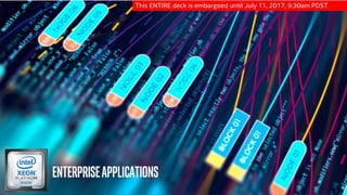 This ENTIRE deck is embargoed until July 11, 2017, 9:30am PDST
Enterpriseapplications
 