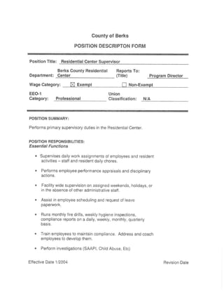 Berks County Job Positions