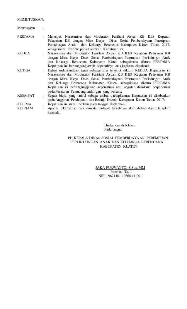 Contoh Sk Narasumber Dan Moderator Dunia Sosial