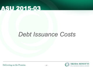 - 37 -
Debt Issuance Costs
ASU 2015-03
 