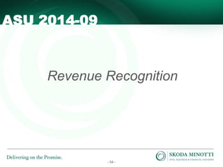 - 54 -
Revenue Recognition
ASU 2014-09
 
