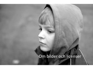 Om bilder och licenser
 