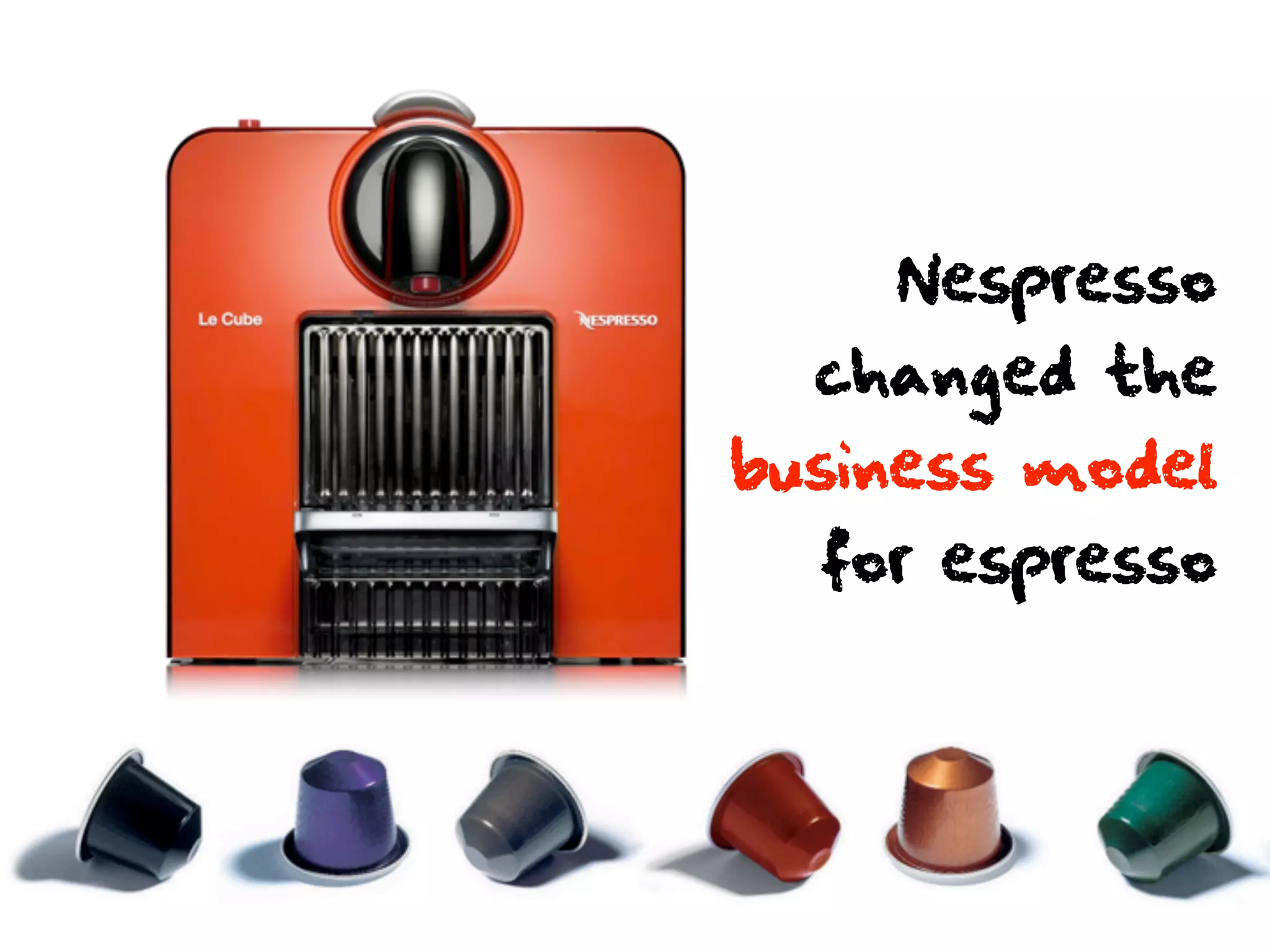 Nespresso
  changed the
business model
  for espresso
 