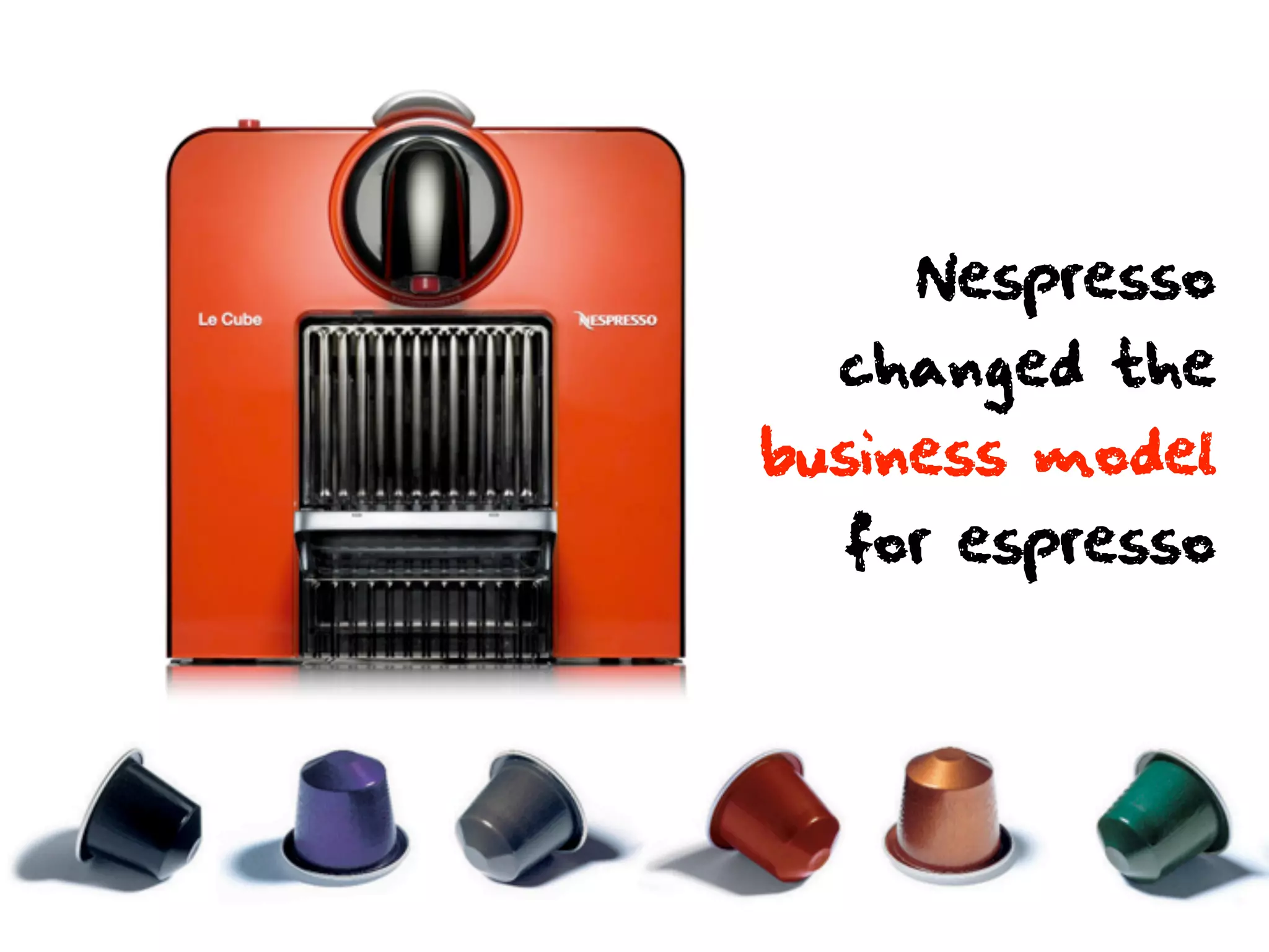 Nespresso
  changed the
business model
  for espresso
 