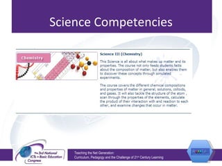 Science Competencies Teaching the Net Generation:  Curriculum, Pedagogy and the Challenge of 21 st  Century Learning 