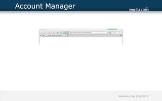 Account Manager




                  Saturday, May 22nd 2010
 
