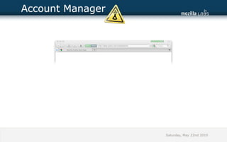 Account Manager




                  Saturday, May 22nd 2010
 