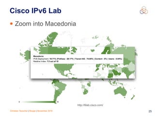 Christian Teuschel | Skopje | November 2016 25
Cisco IPv6 Lab
• Zoom into Macedonia
http://6lab.cisco.com/
 