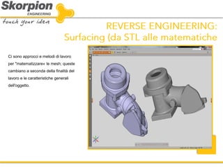 Ci sono approcci e metodi di lavoro per "matematizzare« le mesh; queste cambiano a seconda della finalità del lavoro e le caratteristiche generali dell'oggetto.  