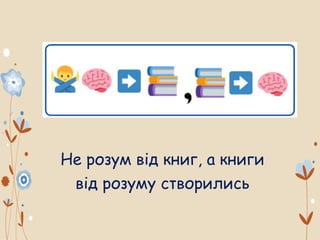 Не розум від книг, а книги
від розуму створились
 